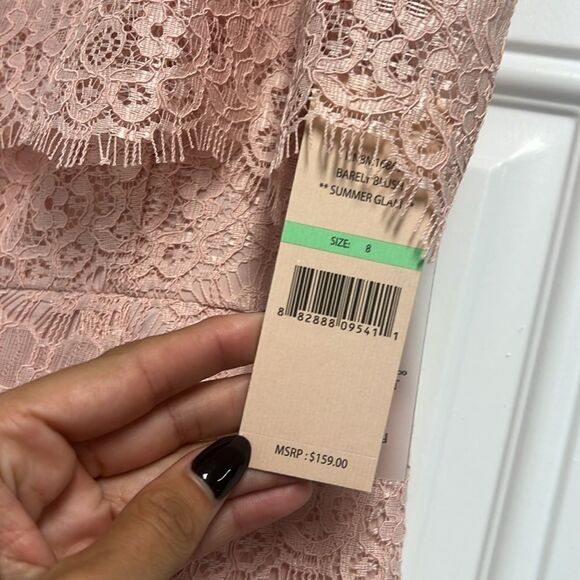 Pink Lace Dress - Brand New - Beautiful Spaghetti Strap - Size 8 Dress - NEW - Picture 3 of 6